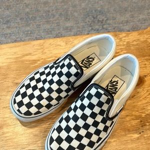 Vans Black/white checkered slip one Size7